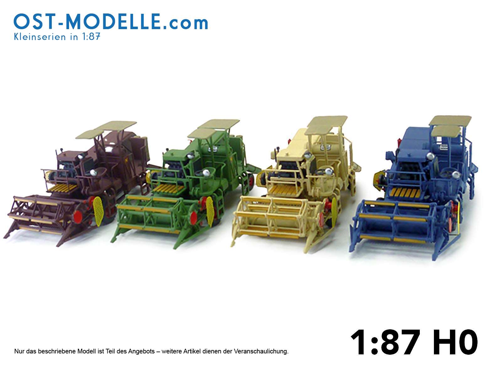 Mähdrescher E175 mit Spreuwagen oxidgrün